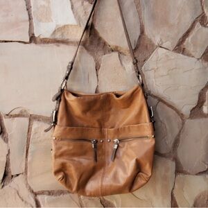 The Sak Tan Leather Shoulder Bag